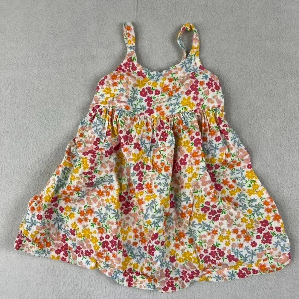 Old Navy Floral Print Tunic Dress Girls Size 18-24M